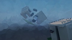 City earthquake destruction