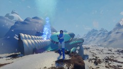 Planet x Snow mountain portal ,demo scene