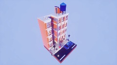 My first poly 3d model городская Улица 4