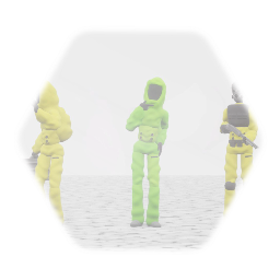 Vhs animation puppet but hazmat