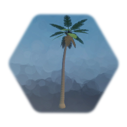 Light Trunk Dark Frond Palm Tree