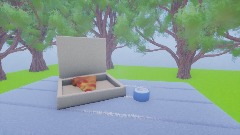 Eat the pizza but at day