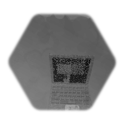Glitched banana laptop