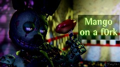 <clue>SPRINGTRAP EATS A MANGO ON A FORK