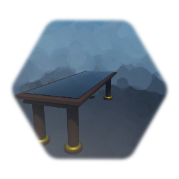 table - very basic - with a shiny plate on top (min-qual.)
