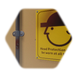 Unexciting Workplace Sign: Head Protection