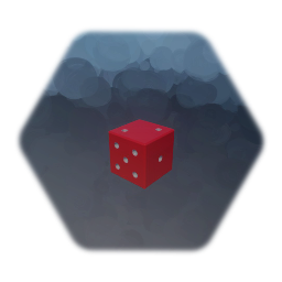 Six-Sided Die - Red with White Dots