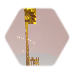 Pollen Prop: Magic Key w/ Flower Motif.  Hover + Magic Swirl