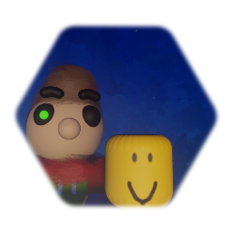 Antony as a piggy character