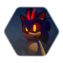 Sonic the hegehog (My Version) with Hero hair.. Now has Horns.