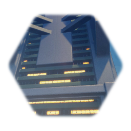 Cyber Building Prop For Scene Backdrop