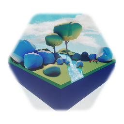 Low Poly Stream Scene