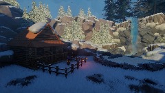 Snowy cabin