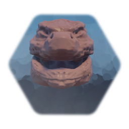 Test model #3 - Godzilla head with jaw