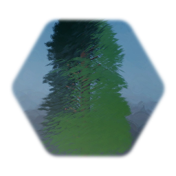 Large Pine Tree with sway (wave animation)
