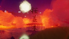 桜並木(row of cherry trees)