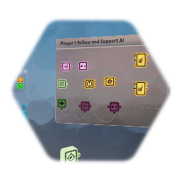 Player 1 follow and Support AI