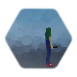 Guy with health bar and flashlight