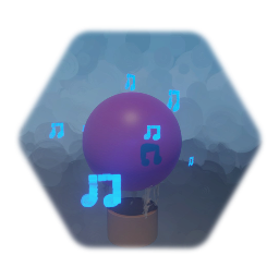 Purple Musical hot air balloon