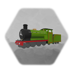 1930s Green Steam Locomotive Train