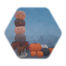 Jack-o'-lantern and Pumpkin