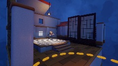 Mario jump a tiny guy and destroy the space house as eggdog