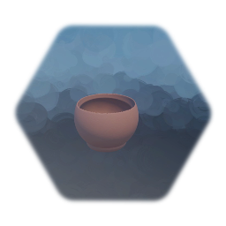 Clay vase wide
