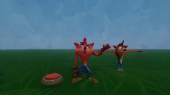 Crash Bandicoot tries to touch grass but instantly fails 6