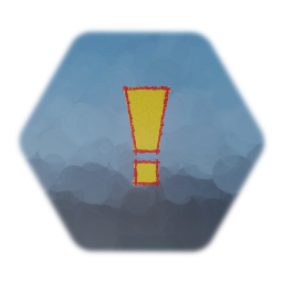 Glowing bouncing exclamation mark