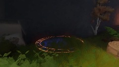 Autumn Forest Woodland Path Tile