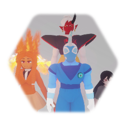 Ice Devin.exe,Dark Sally,Fire Wednesday Addams, and Supreme C.P