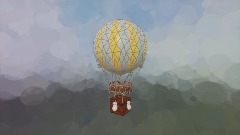 Hot air balloon landscape