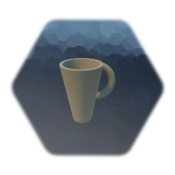 Cream Colored Tall Ceramic Mug