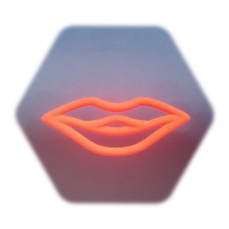 neon lips sign