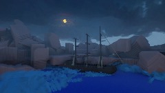 海賊船の漂着した島