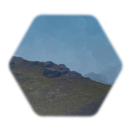 Mixed Rocky, grass, terrain tile.