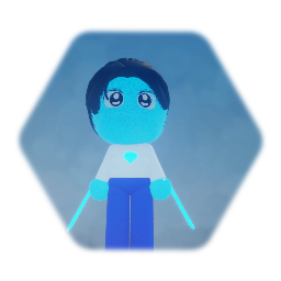 Transference Glowing Boy With Katanas