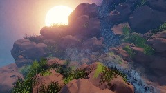 Canyon waterfall (scenery)