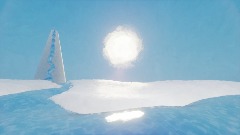 Just some ice, maybe a mountain.