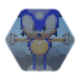 Sonic x-treme t-pose sprite custom