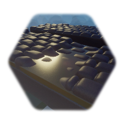 Cobbled road double sided with optional puddle