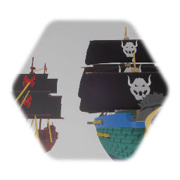 Devin.exe's Pirate Ship and Dragon Turtle Man's Pirate Ship