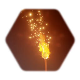 Lit Fire Torch [Light+Sound+Moving Shadow with flames)]