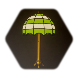 Stained Glass Lamp - Green & White Glass