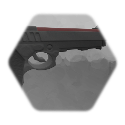 Pistol covered  in blood