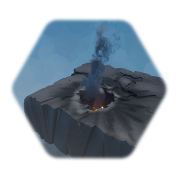 Betonklotz mit Bombeneinschlag