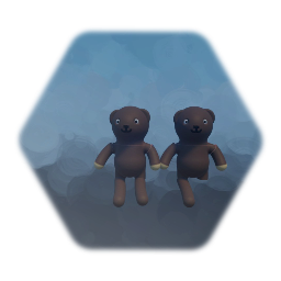 Yellow 's friend Teddy bear