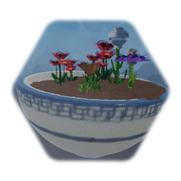 White Bowl with Flowers