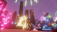 Space city Fire work stage