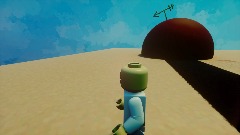 A man has fallen into Bikini Bottom in lego city